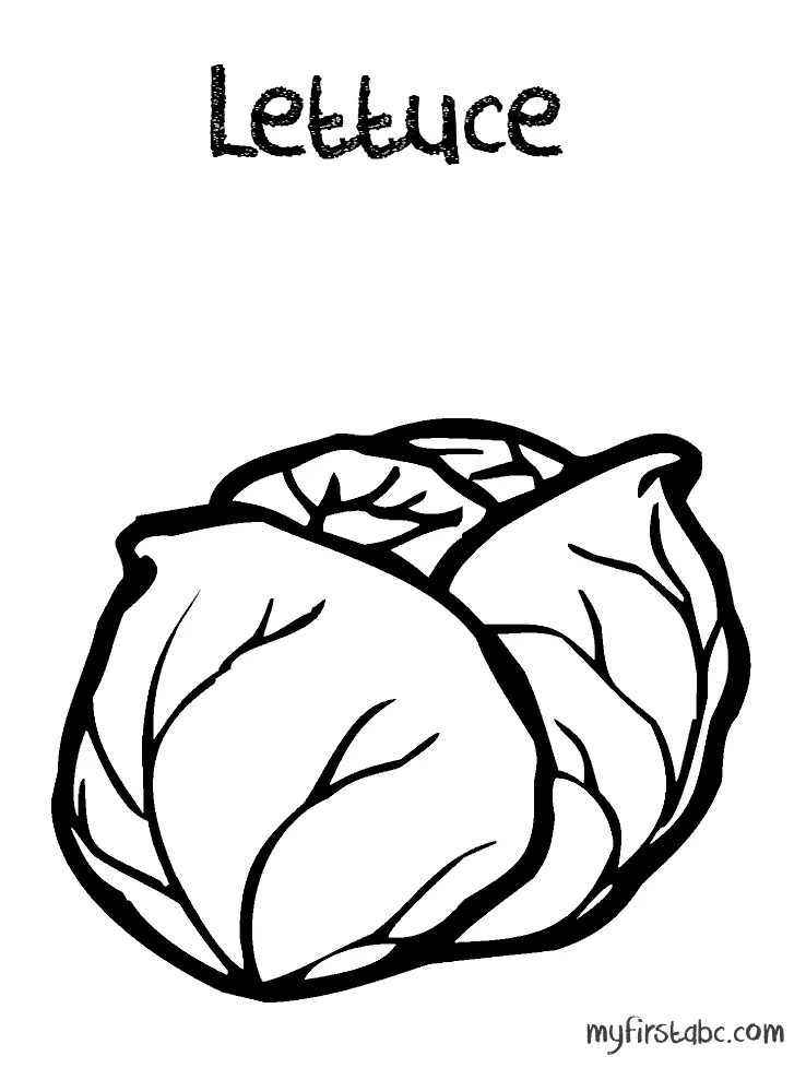 Lettuce Coloring Page - Coloring Home
