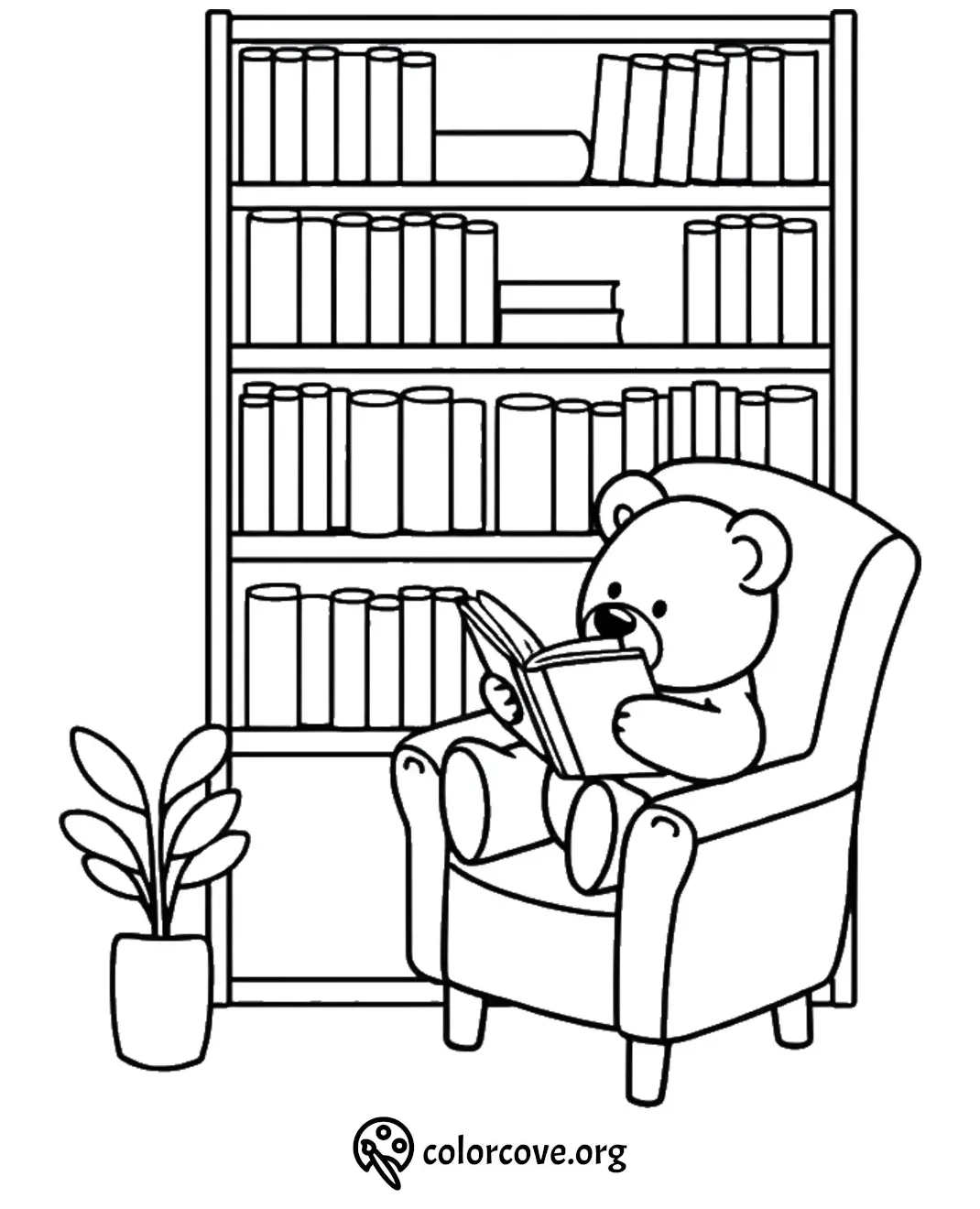 38 bookshelf coloring pages the color cove