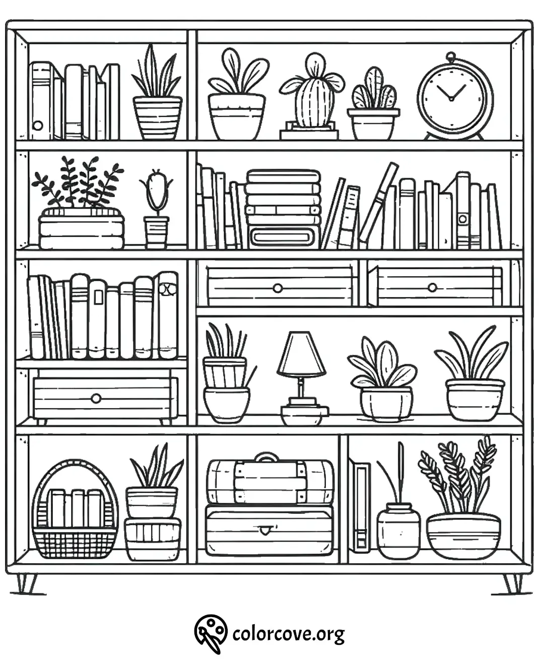 38 bookshelf coloring pages the color cove