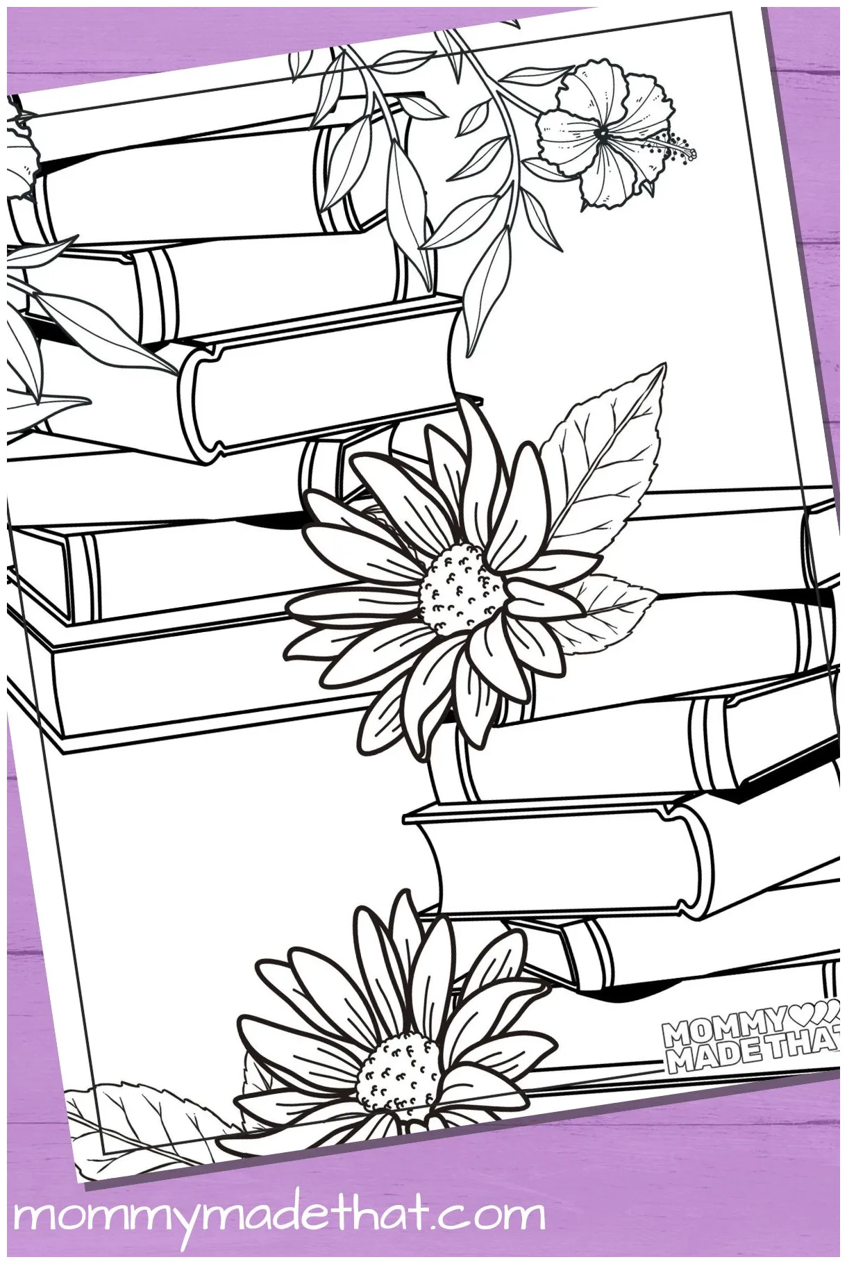Library book coloring page