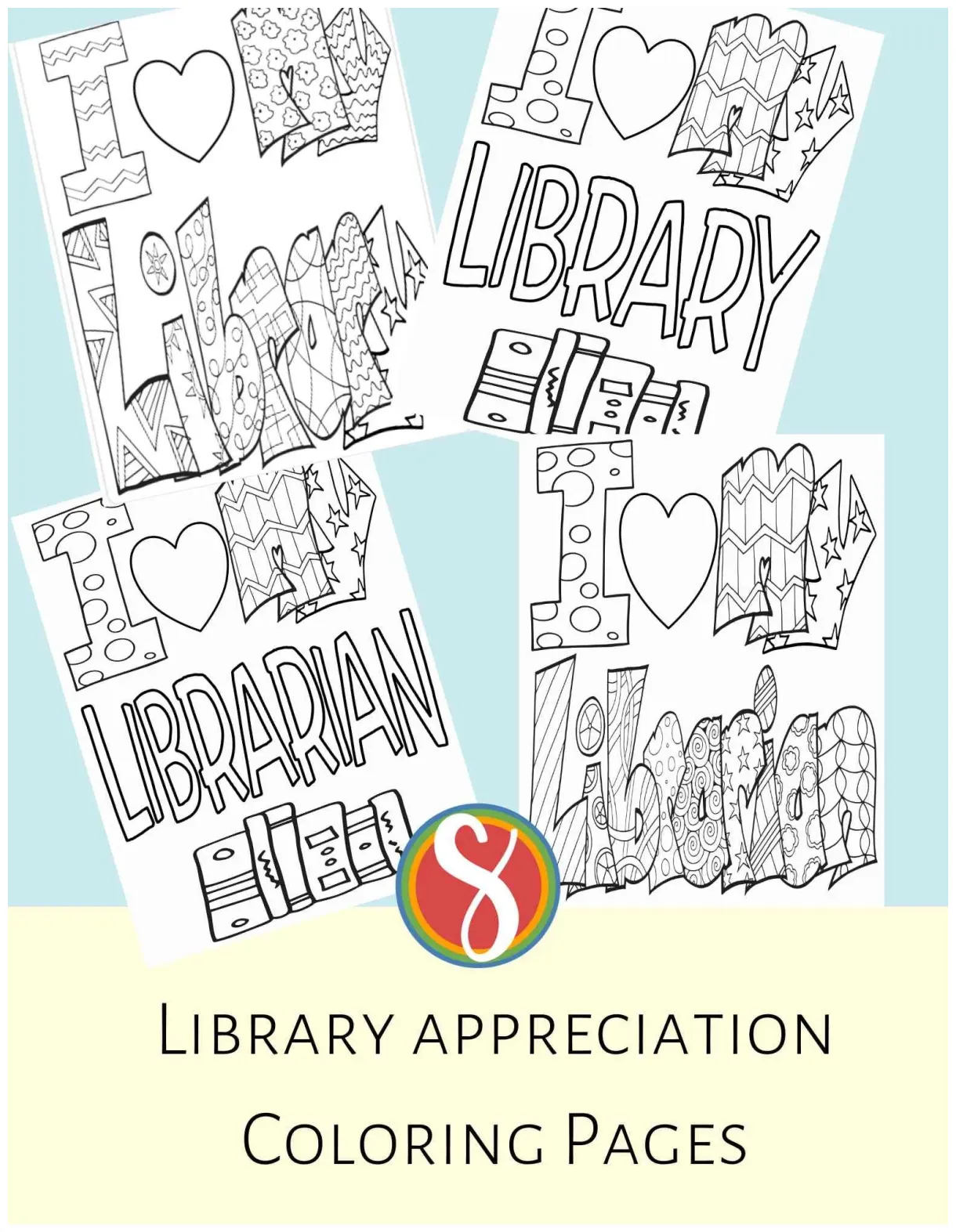 Library coloring worksheets printable coloring page