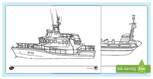 FREE! - Lifeboat and Dinghy Colouring | Colouring Sheets