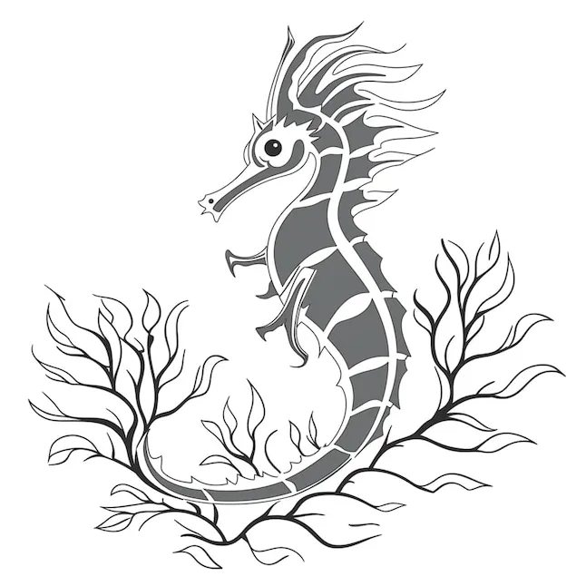 Premium ai marine life coloring page