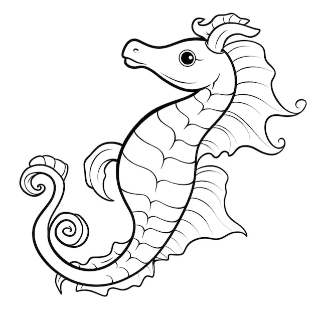 Premium ai marine life coloring page