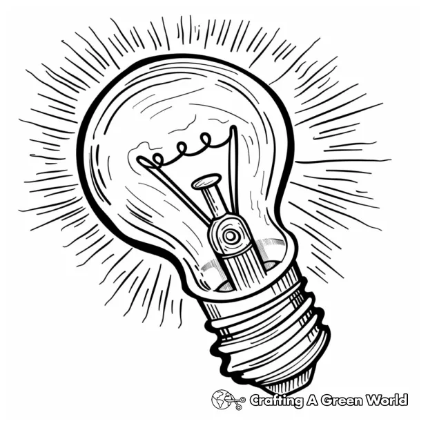 Light bulb coloring pages free & printable!