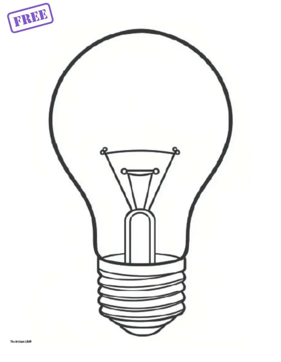 Light bulb printable coloring pages [2025]