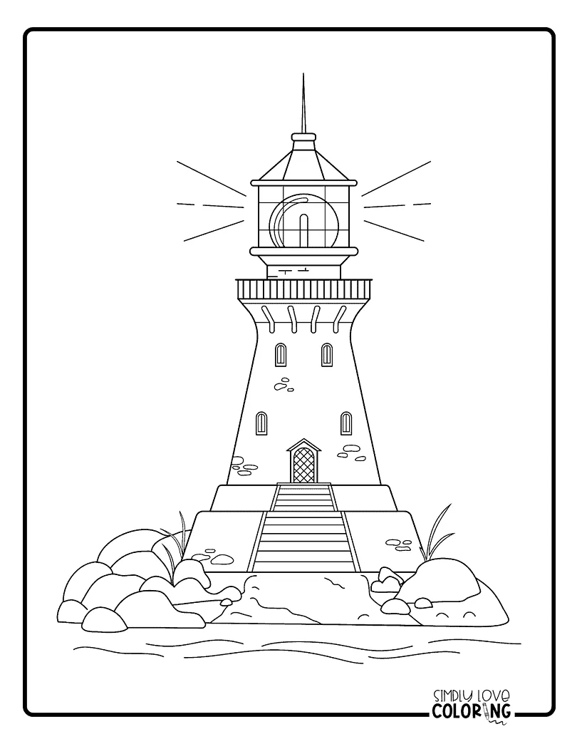 Lighthouse coloring pages free pdf printables simply love coloring