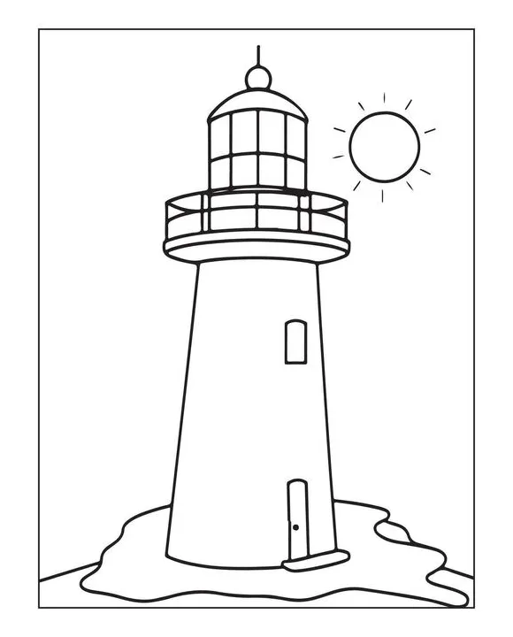 Page 3 lighthouse coloring vector art, icons, and graphics for free