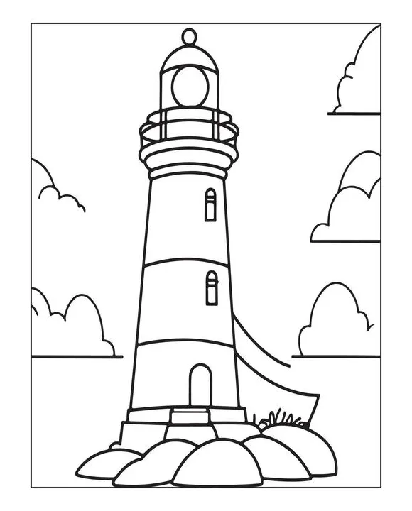 Page 3 lighthouse coloring vector art, icons, and graphics for free