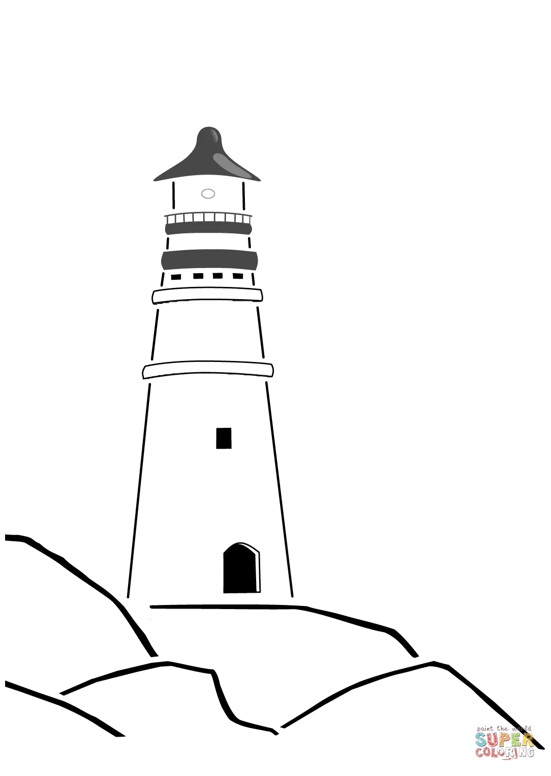 Lighthouse coloring page | Free Printable Coloring Pages