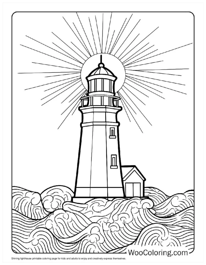 100+ Lighthouse coloring pages (Free PDF To Print) | Woo Coloring