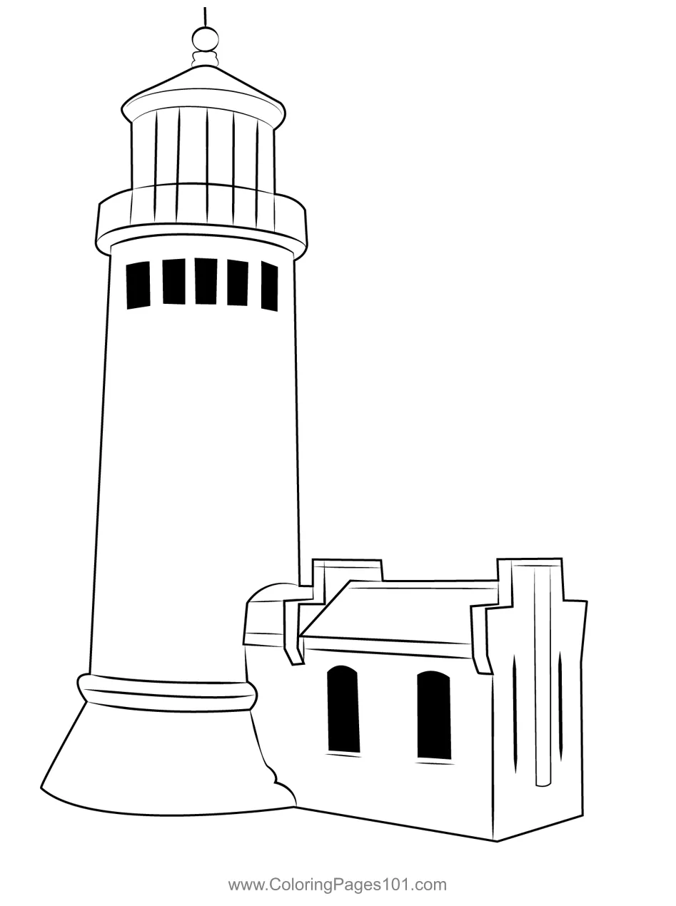 North Head Lighthouse Coloring Page for Kids - Free Lighthouses