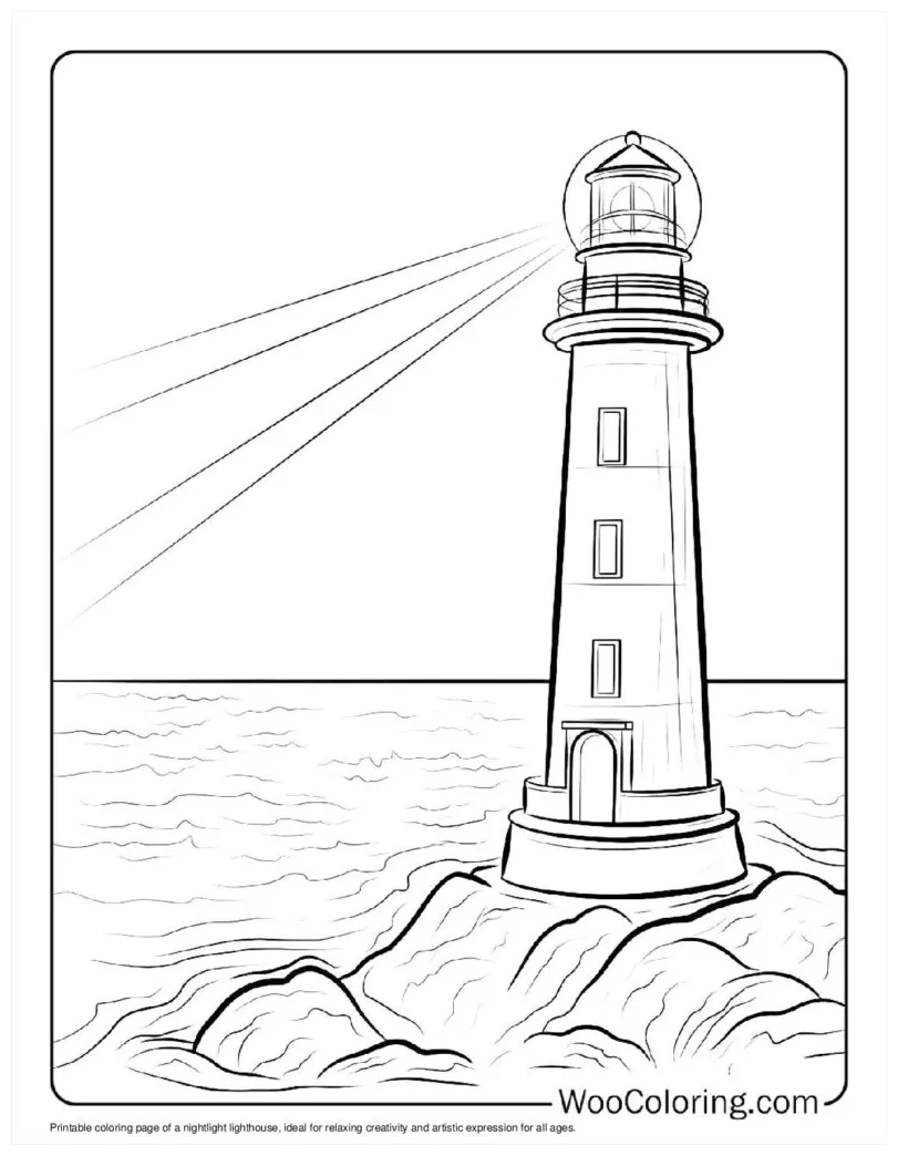 100+ Lighthouse coloring pages (Free PDF To Print) | Woo Coloring