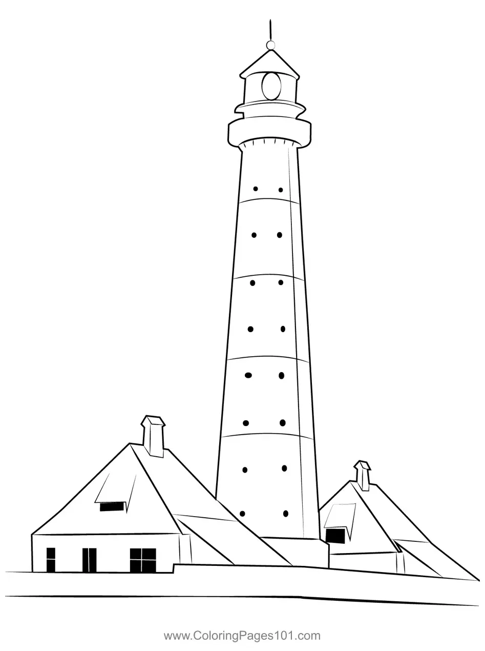 Lighthouse 7 Coloring Page for Kids - Free Lighthouses Printable