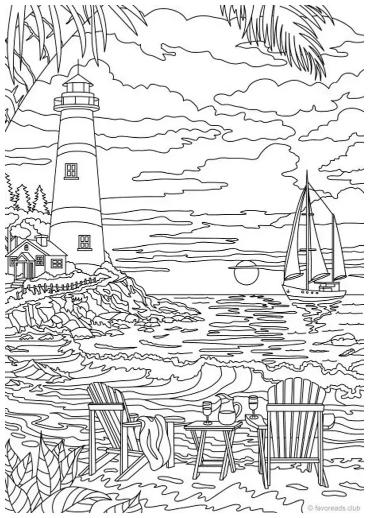 Lighthouse 10 Coloring Page - Free Printable Coloring Pages for Kids