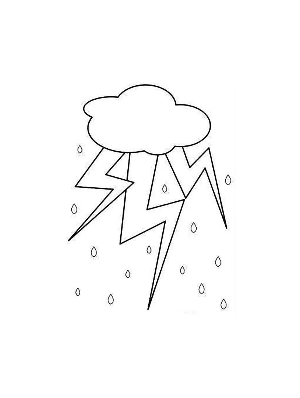 Lightning coloring page
