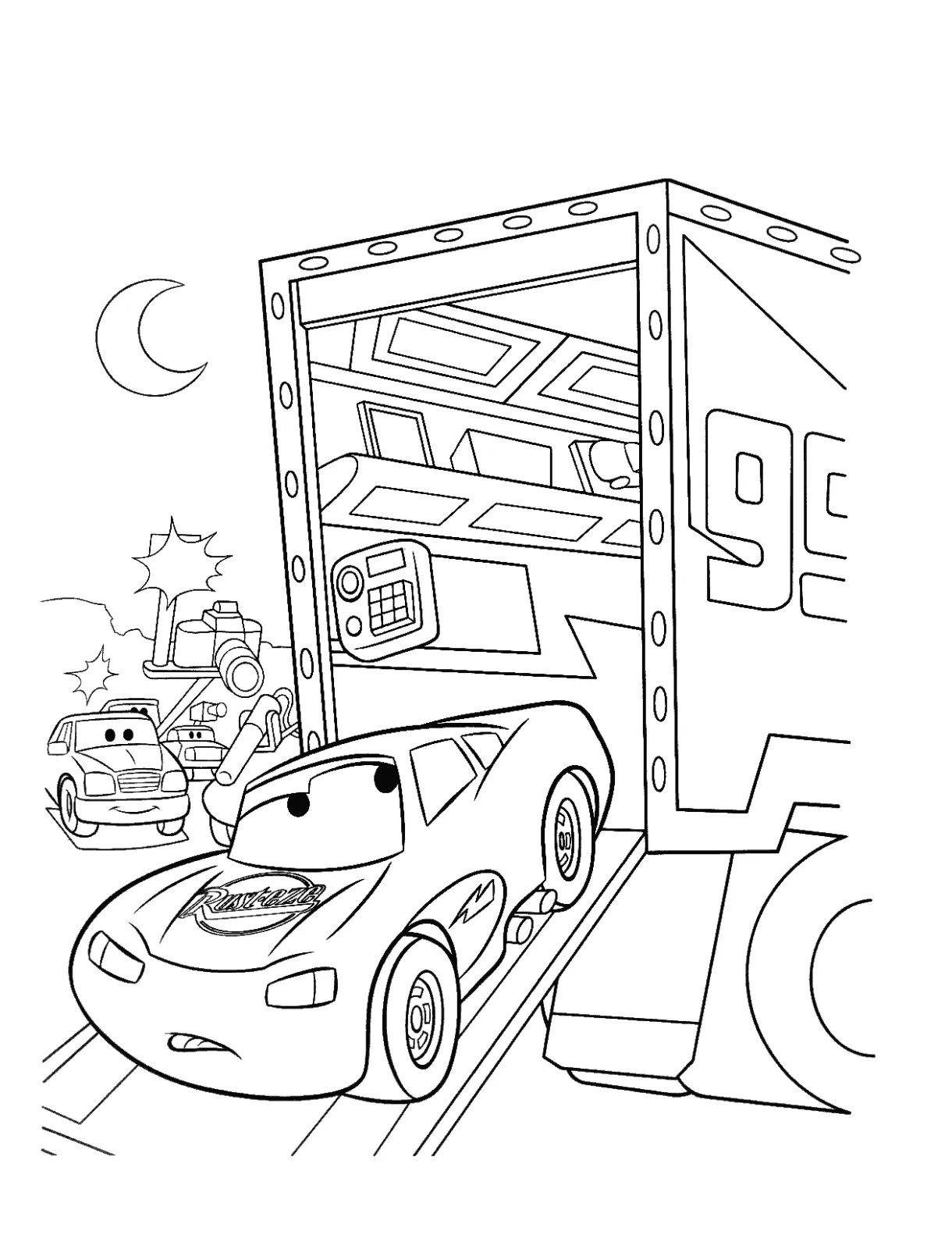 Lightning Mcqueen Coloring Page Printable