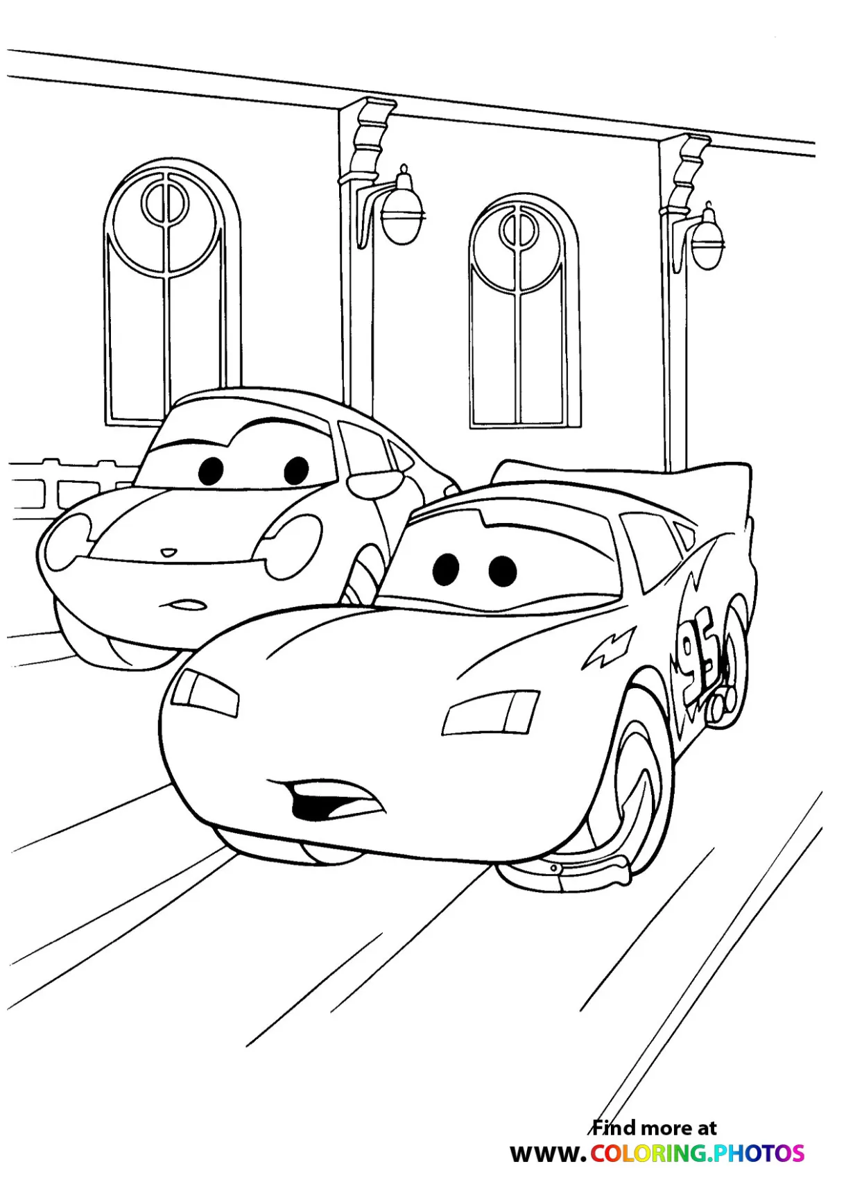 Lightning mcqueen coloring pages for kids