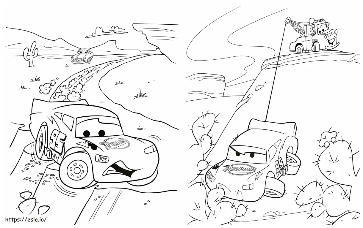 Lightning mcqueen 7 coloring page