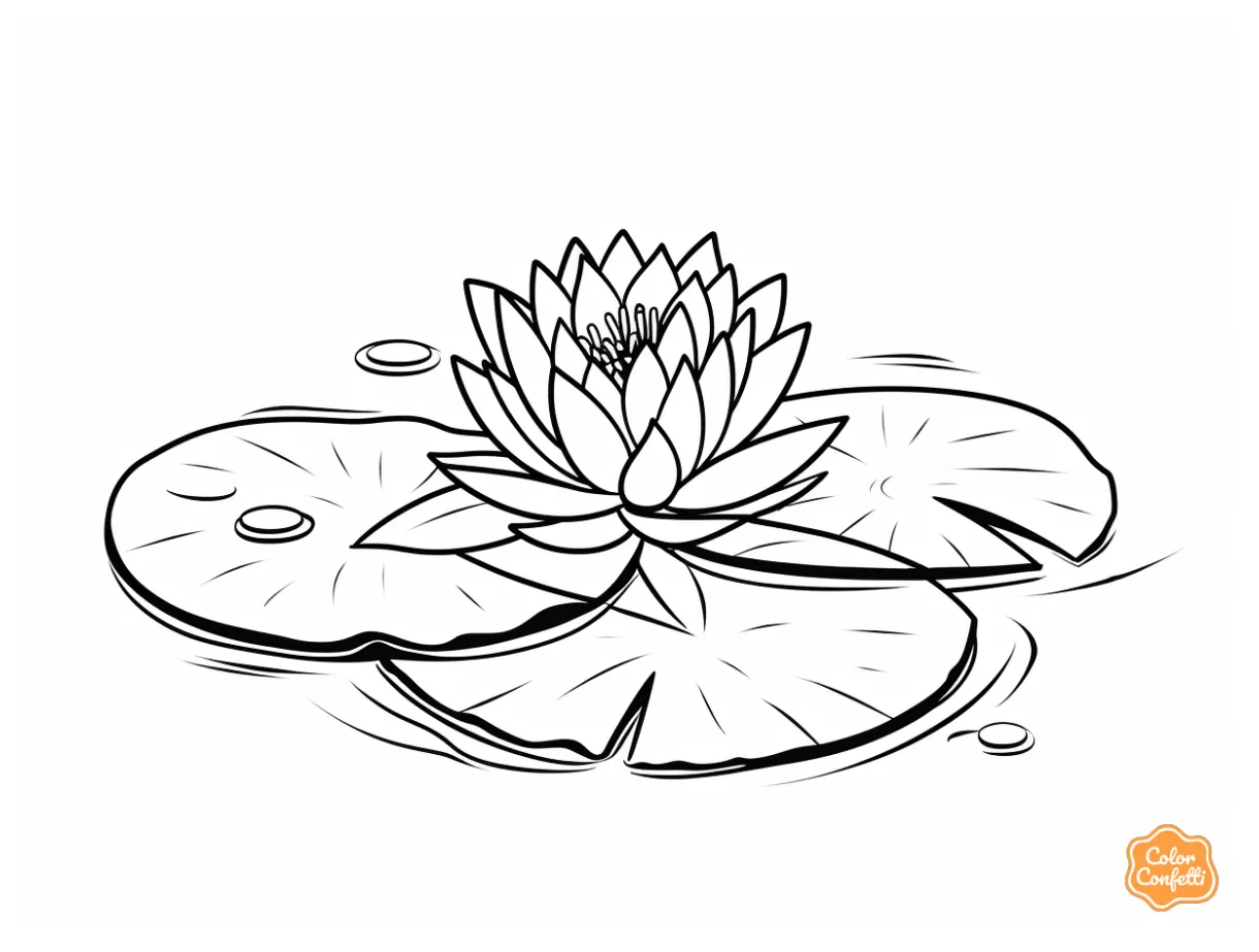 Lily Pad Coloring Page | Free Printable