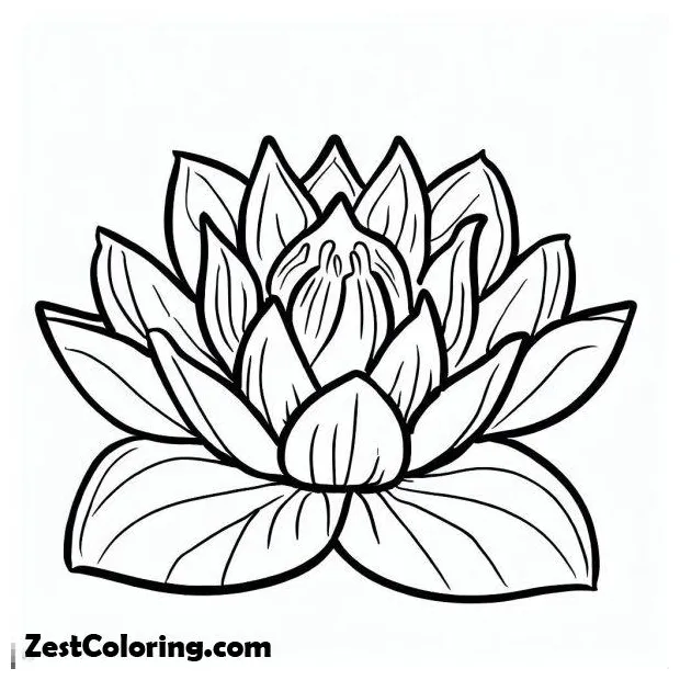 Photo Of Lily Pad Coloring Page : Coloring for Kids – Smart, Creative
