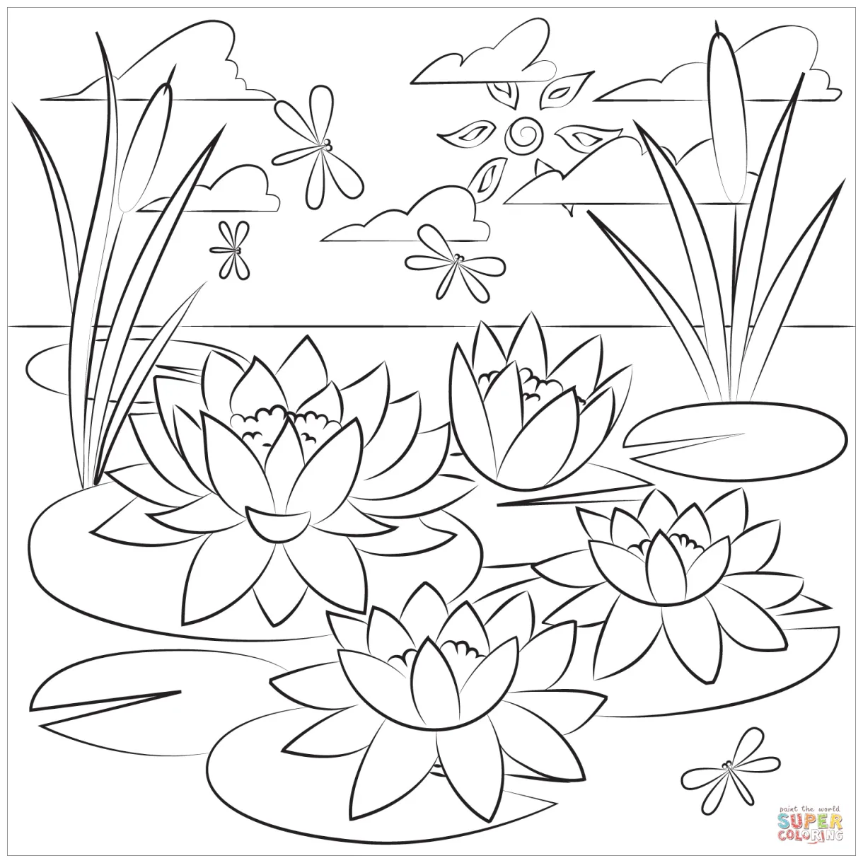 Lily Pad coloring page | Free Printable Coloring Pages