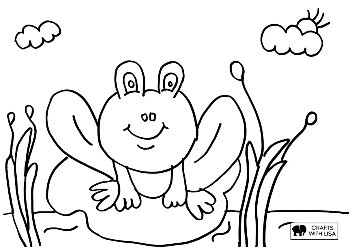 Lily Pad Coloring Page Water Lily Flower Coloring Page Vectors