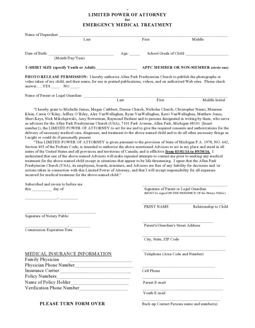 40 free forms [special poa]