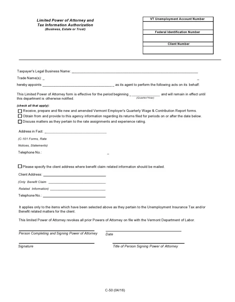 40 free forms [special poa]