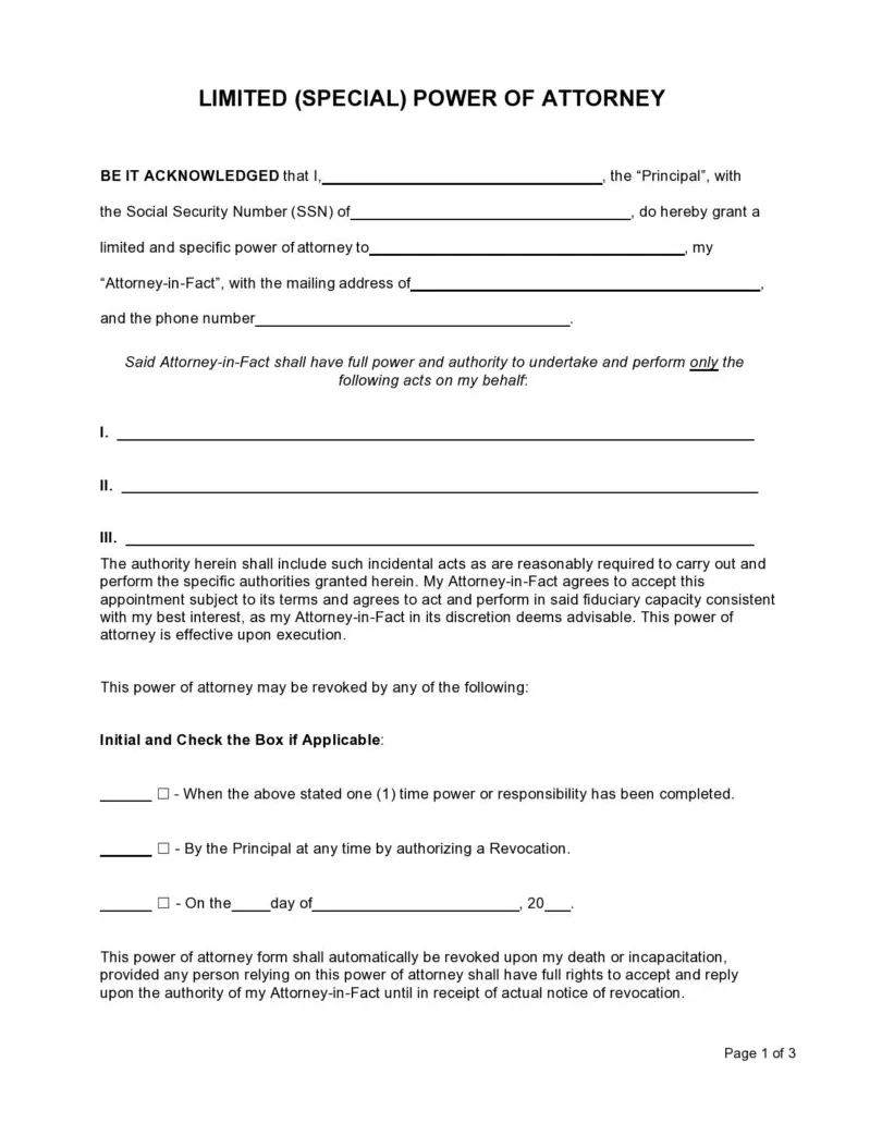 40 free forms [special poa]