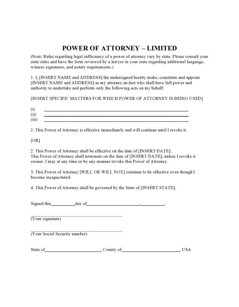 40 free forms [special poa]