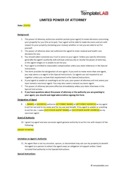 40 free forms [special poa]