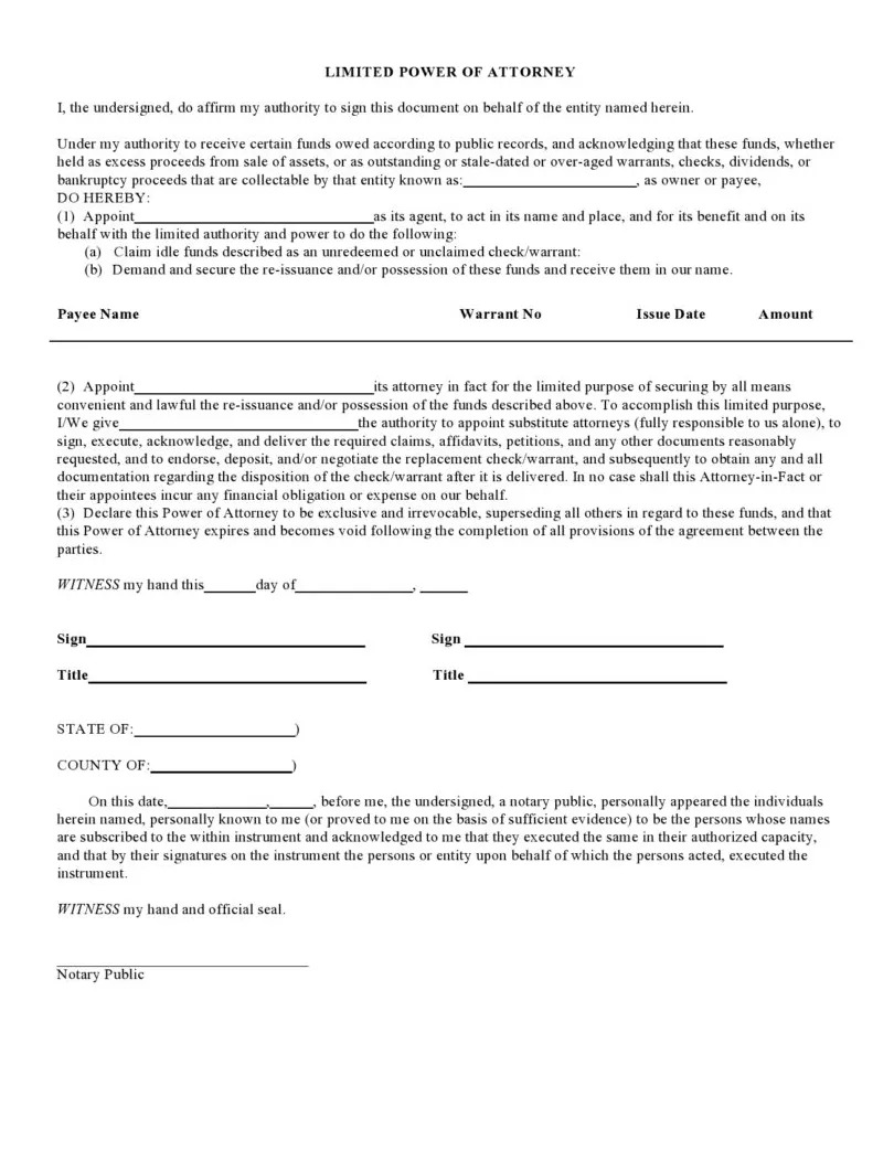 40 free forms [special poa]