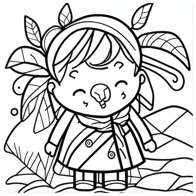 Premium ai coloring page line art