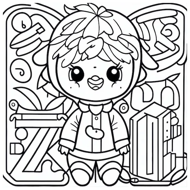 Premium ai coloring page line art