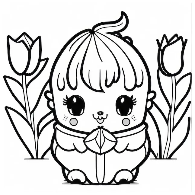 Premium ai coloring page line art