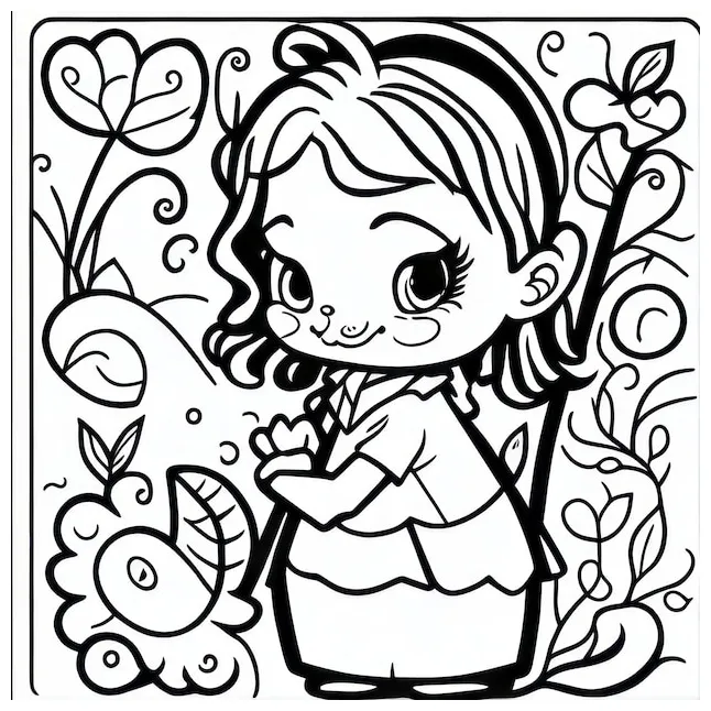 Premium ai coloring page line art