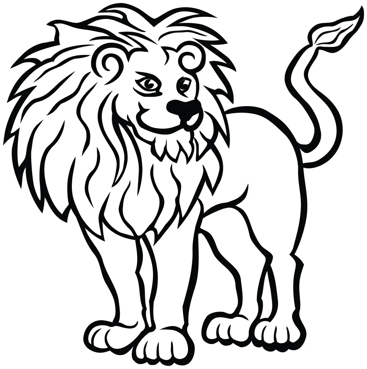 Lions free coloring pages for kids rainbow printables