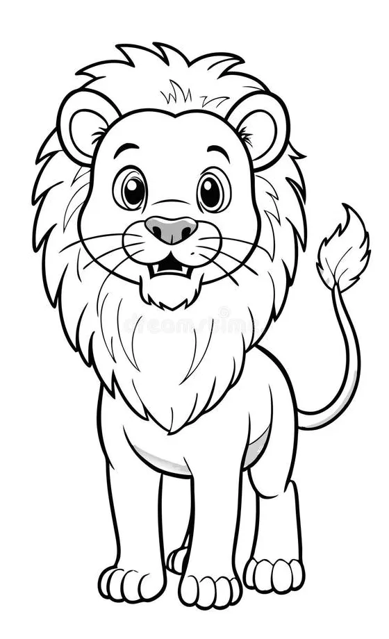 Cute animals printable for kids stock illustration