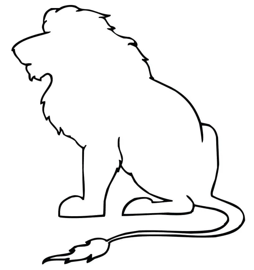 Outline lion
