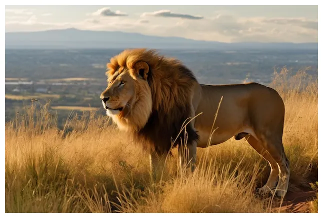 Premium ai lion in the wild