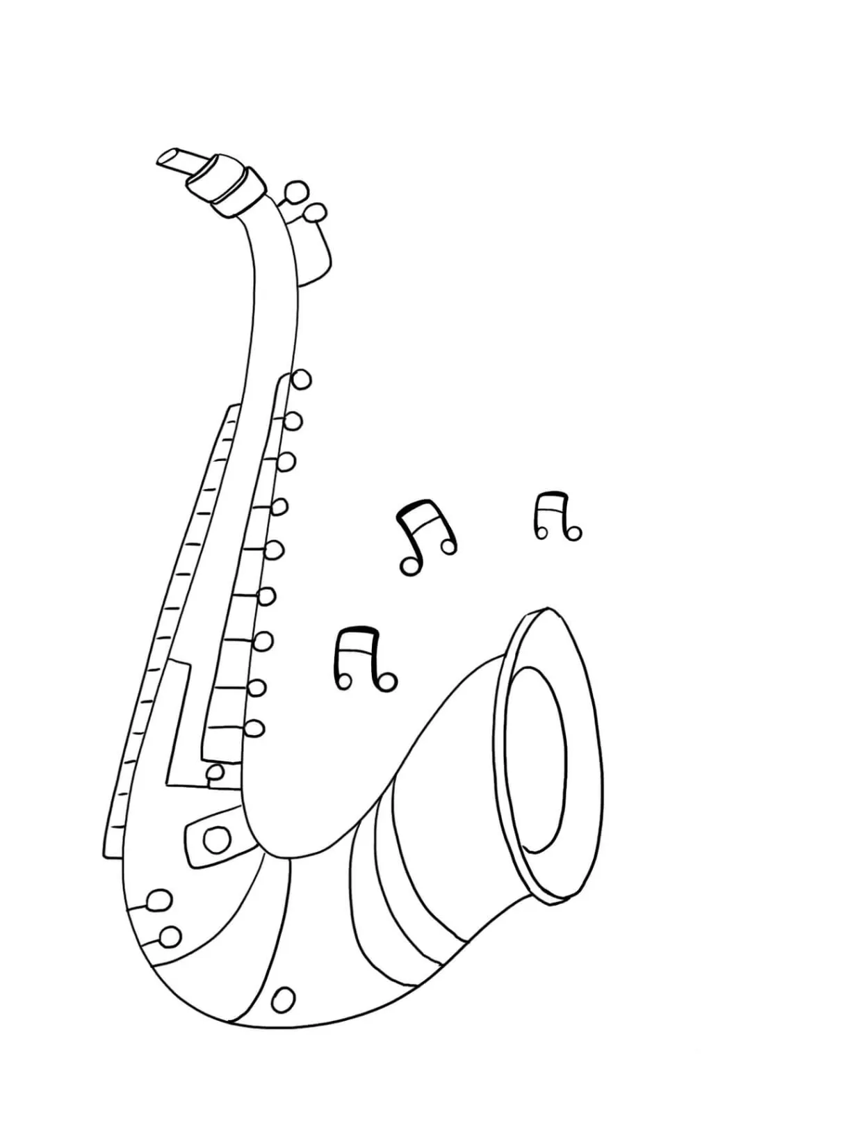Saxophone coloring pages coloringlib