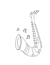 Music saxophone coloring page » turkau