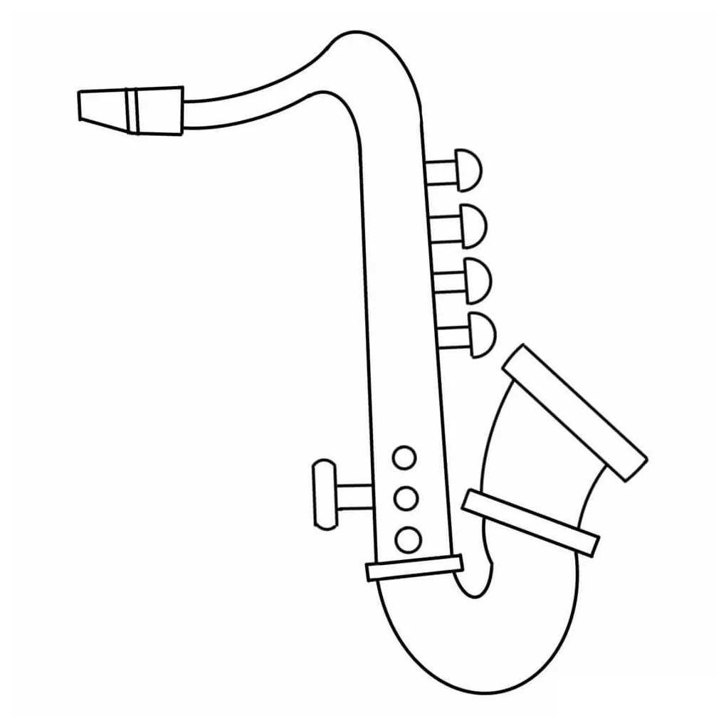 Saxophone coloring pages coloringlib