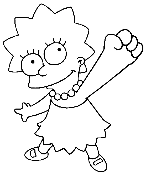 Lisa simpson coloring page printable coloring page