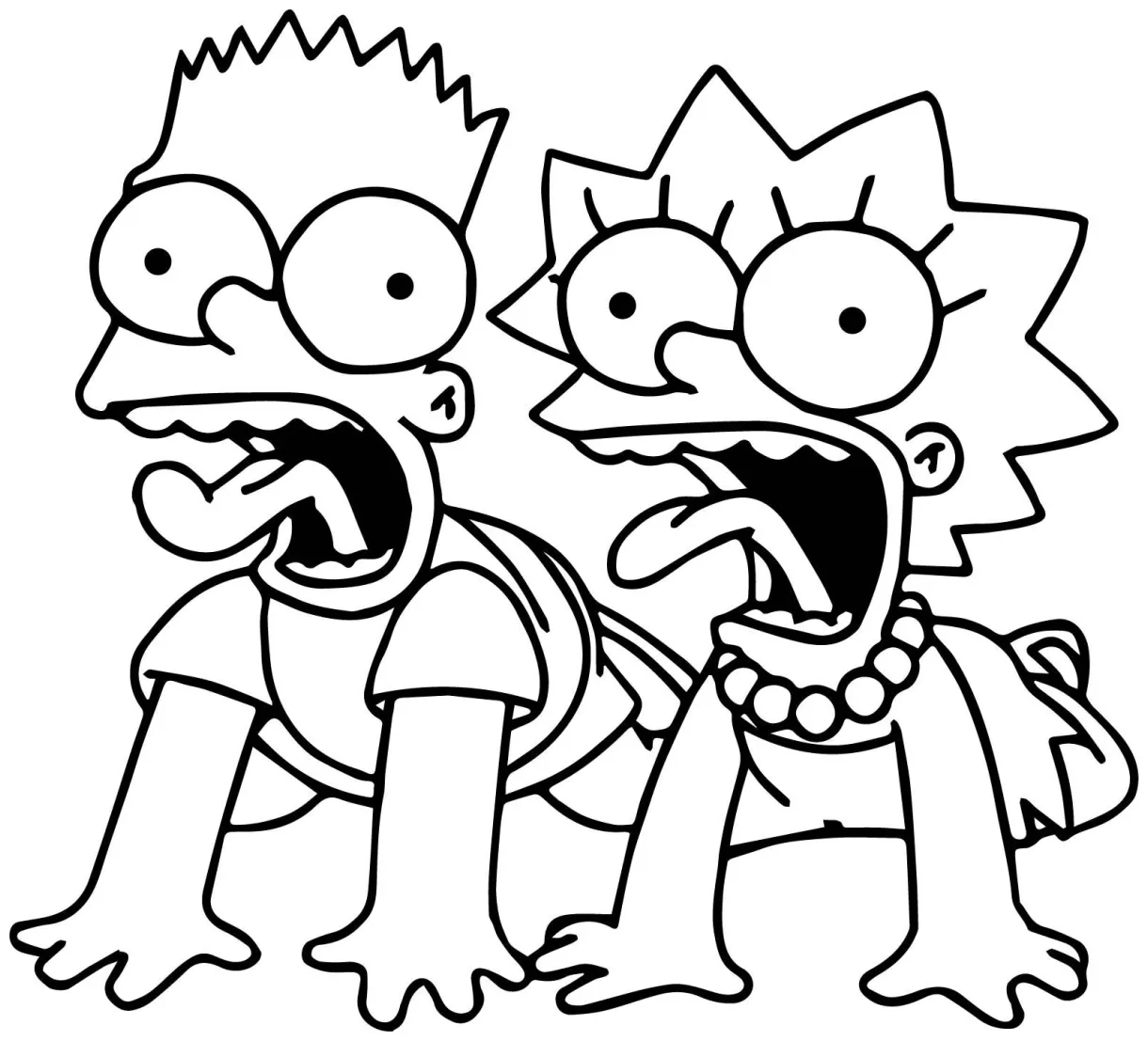 Lisa simpson pages coloring pages