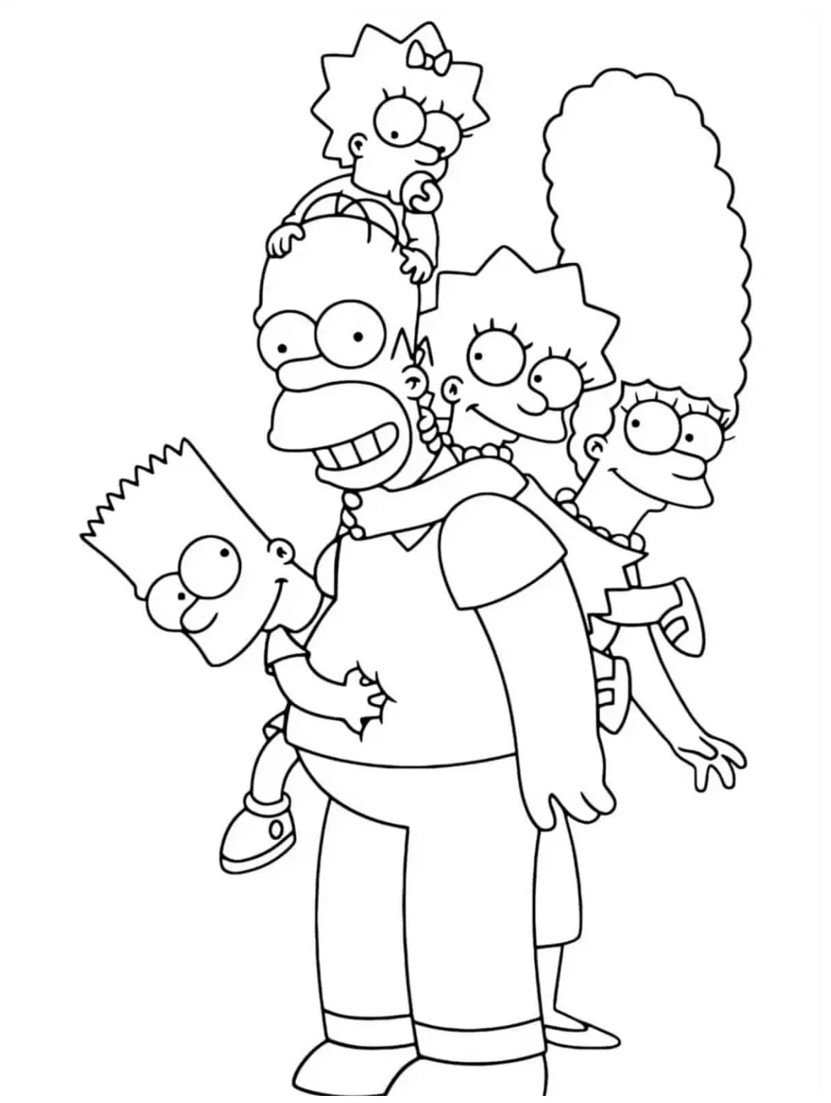 30+ simpsons coloring pages for kids 🎨🍩 coloringpagesforkids