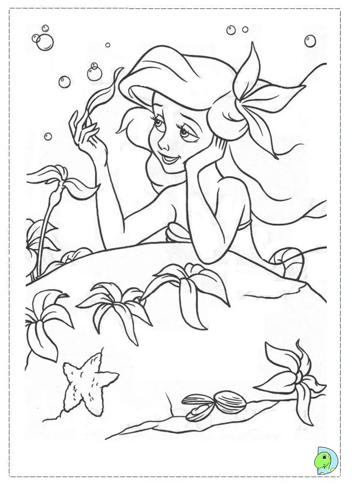 The Little Mermaid Coloring page- DinoKids.org