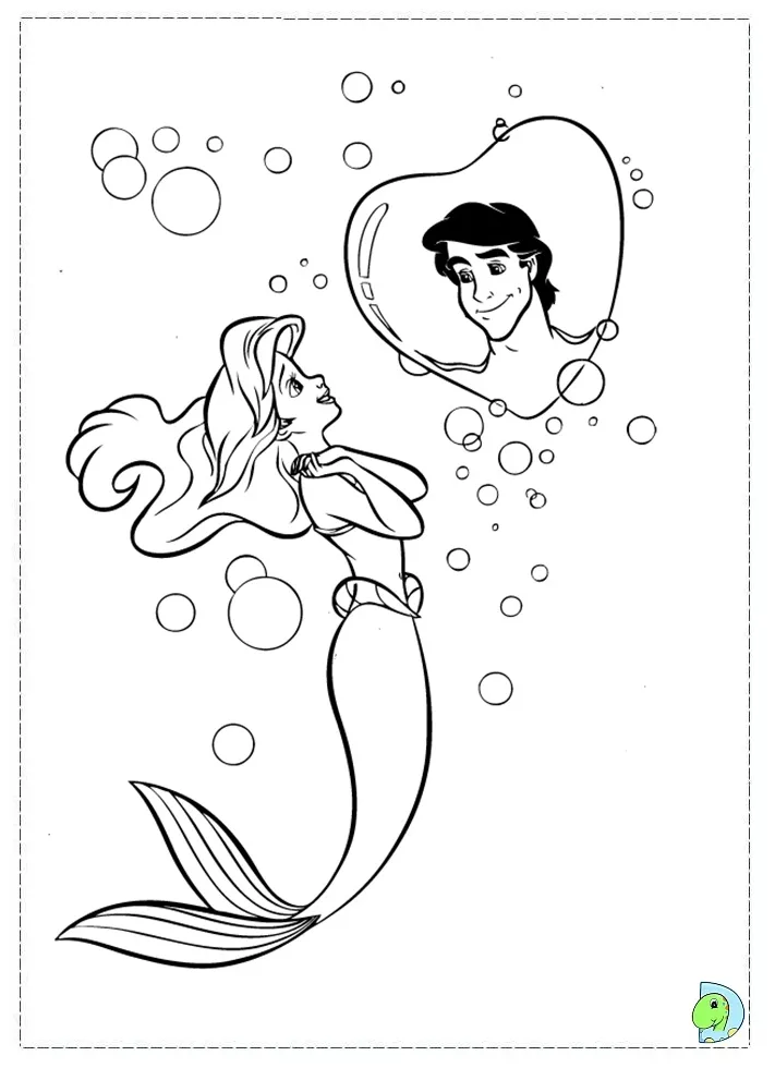 The Little Mermaid Coloring page- DinoKids.org
