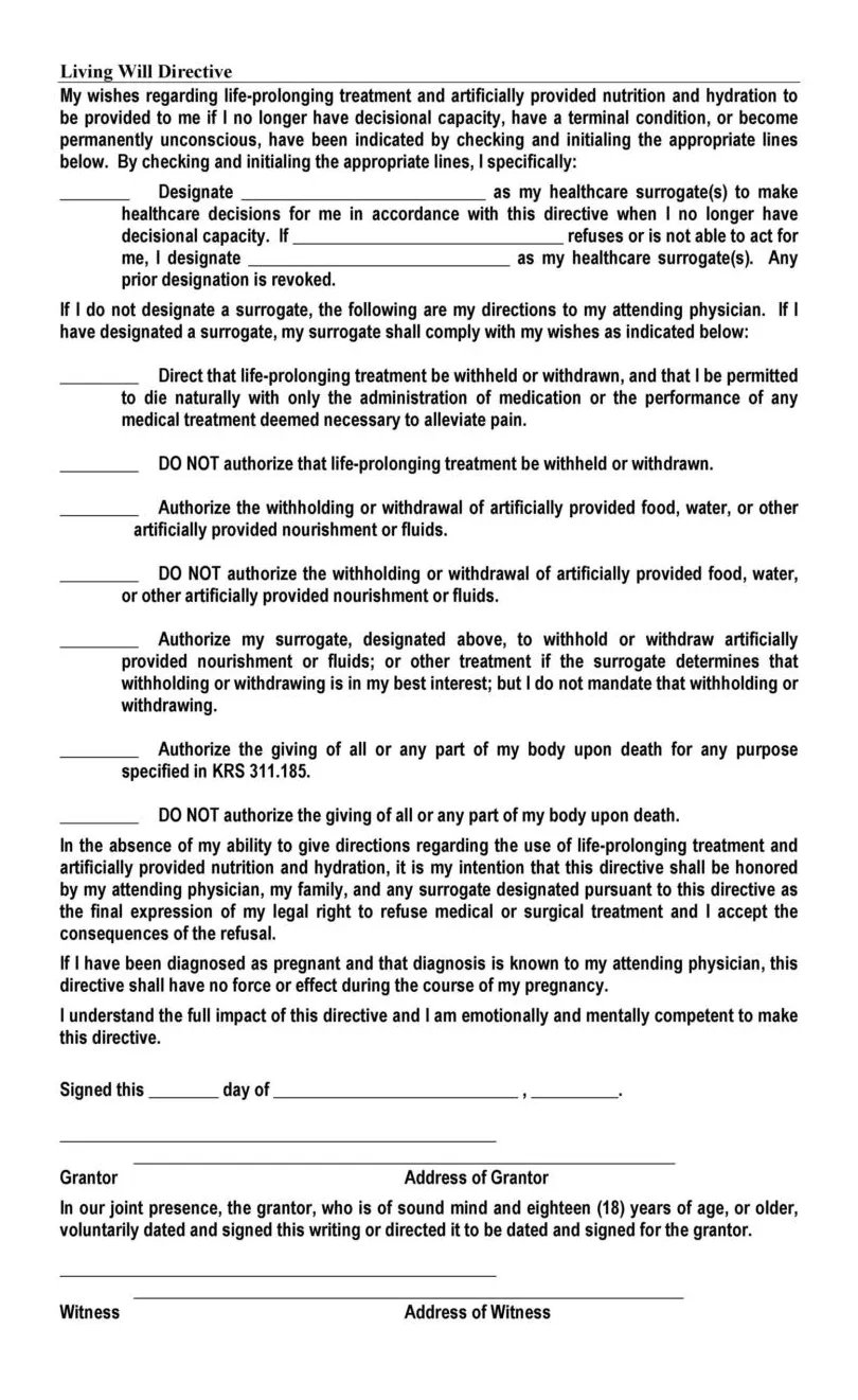 50 Free Living Will Templates & Forms [Word] ᐅ TemplateLab
